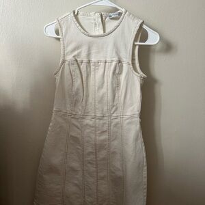 GREAT CONDITION! Zara Sleeveless Denim Dress Cream Size XS